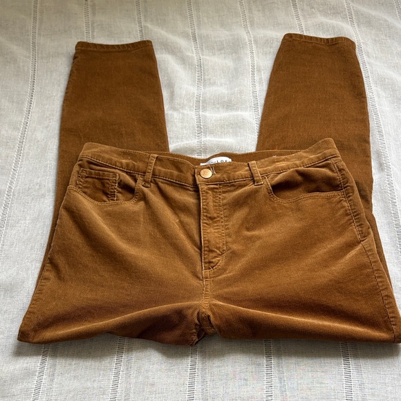 LOFT NWOT High Rise Skinny Cognac Corduroy Pants - Picture 8 of 14